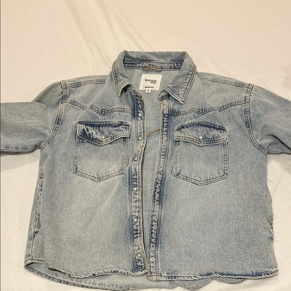 Kensie Faded Blue Denim Jacket